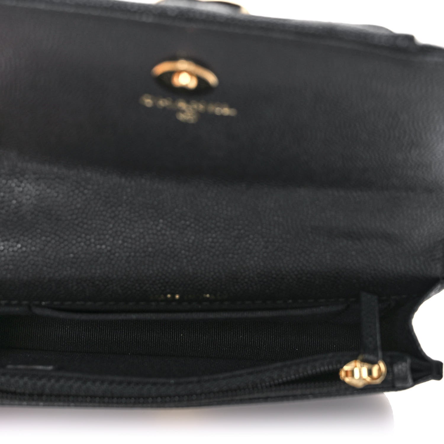 Chanel Caviar Quilted Pocket Twins Clutch With Chain Black 4 of 12