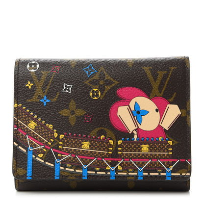 Louis Vuitton Monogram 2020 Christmas Animation Roller Coaster Victorine Wallet Pivoine 1 of 11