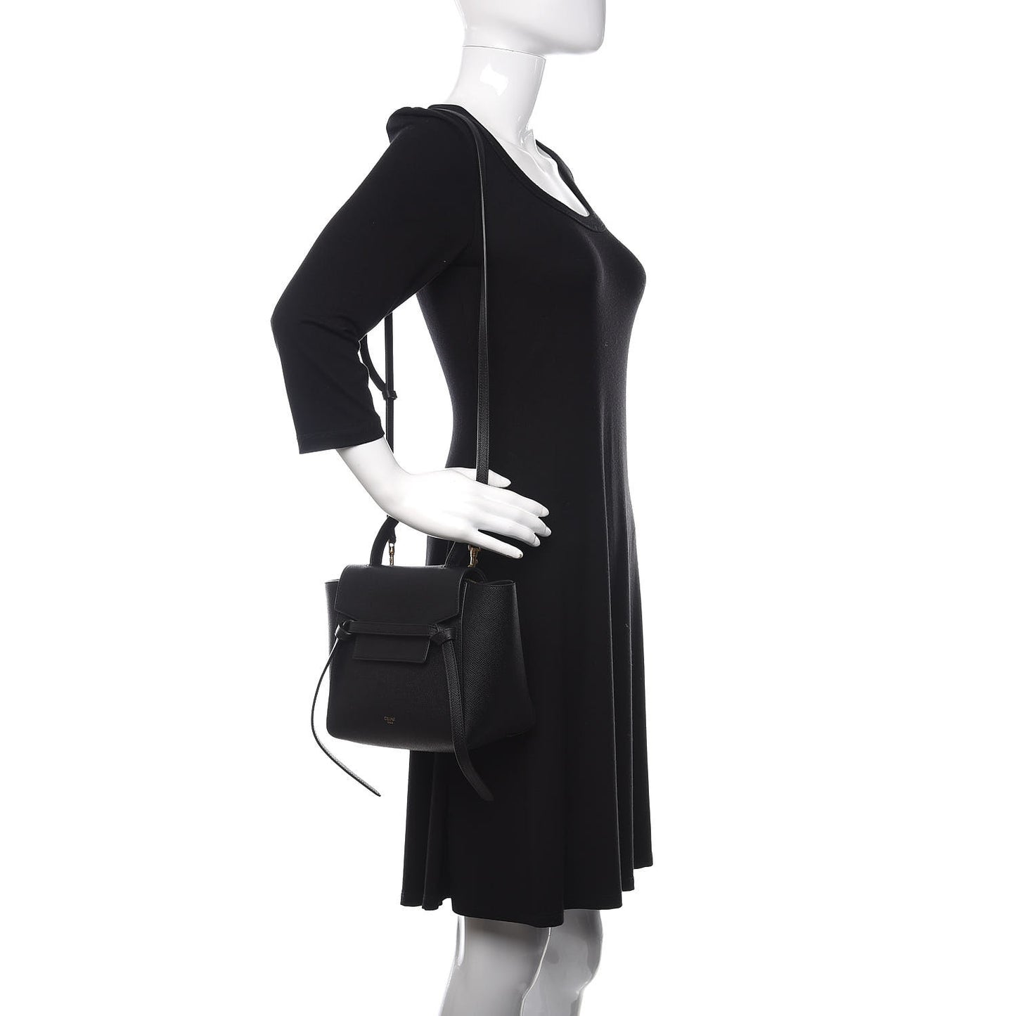 Grained Calfskin Nano Belt Bag Black