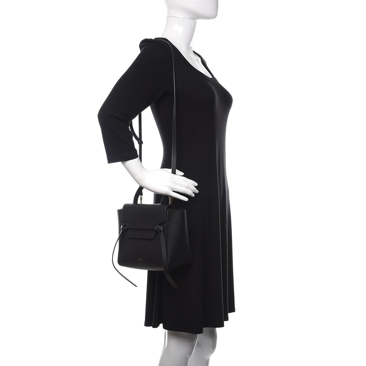 Celine Grained Calfskin Nano Belt Bag Black 2 of 12