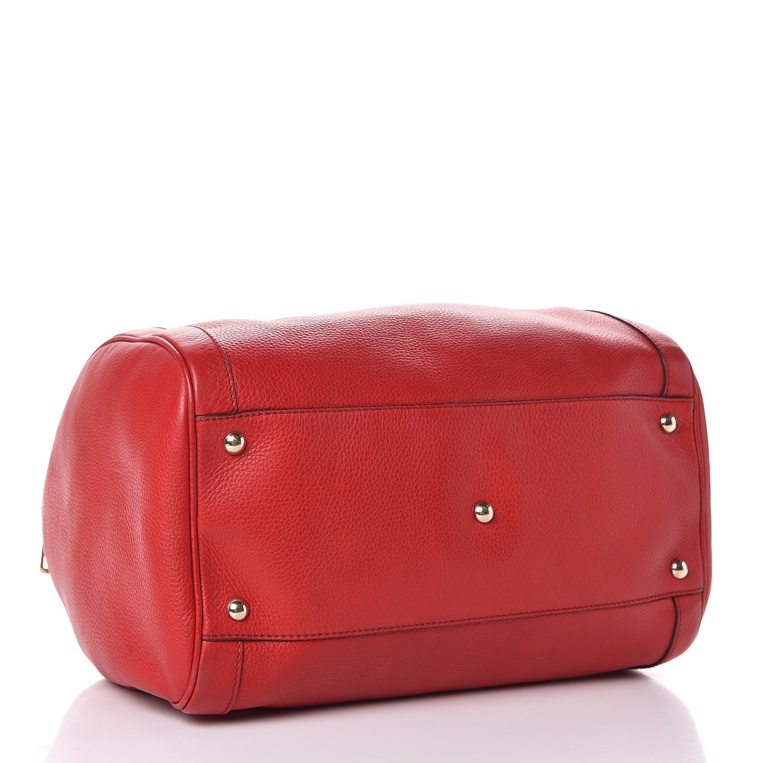 Gucci Pebbled Calfskin Medium Soho Boston Red 4 of 12
