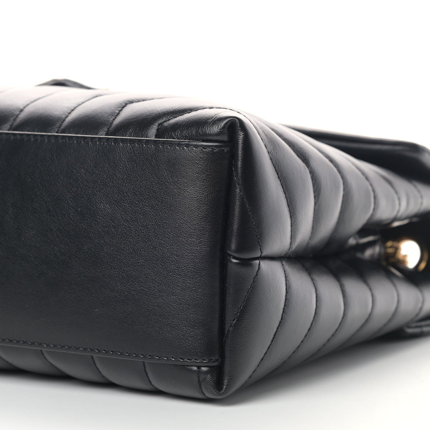 Saint Laurent Calfskin Y Quilted Monogram Medium Loulou Chain Satchel Black 7 of 9