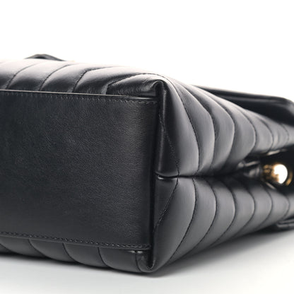 Saint Laurent Calfskin Y Quilted Monogram Medium Loulou Chain Satchel Black 7 of 9