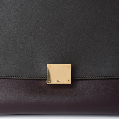 Celine Smooth Calfskin Suede Medium Tri-Color Trapeze Dark Grey 7 of 13