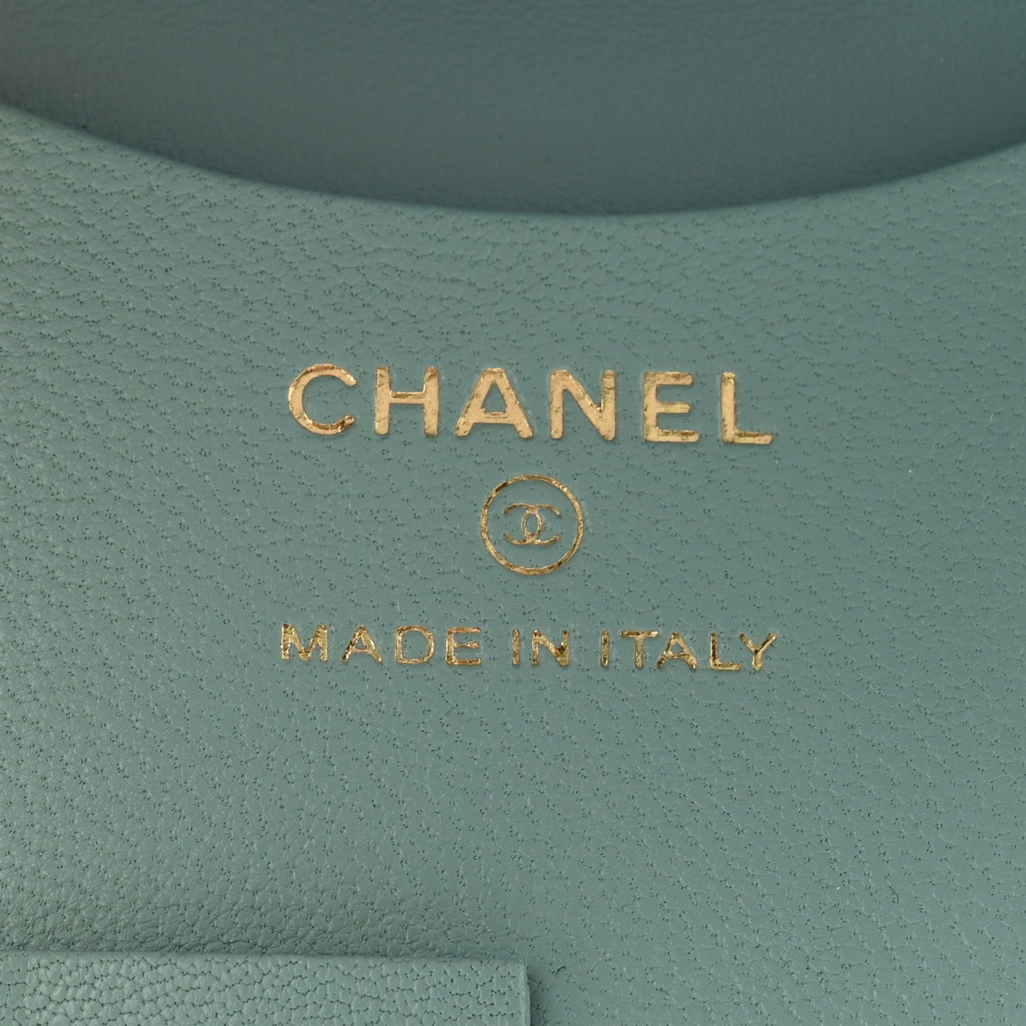 Goatskin Quilted Chanel 19 Luggage Tag Light Blue