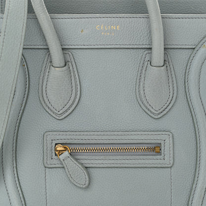 Celine Drummed Calfskin Nano Luggage Almond 8 of 17
