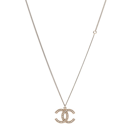 Chanel Pearl CC Pendant Necklace Gold 1 of 4