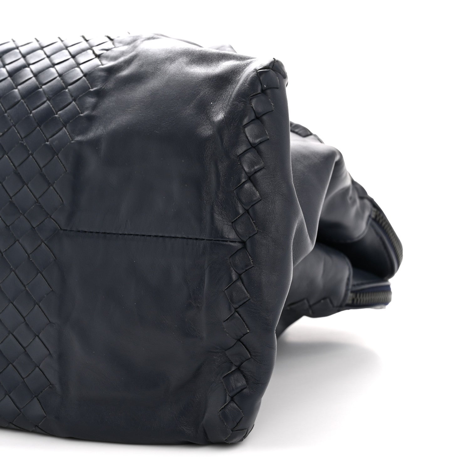 Bottega Veneta Nappa Intrecciato Shoulder Bag Dark Navy 1832964