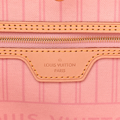 Louis Vuitton Damier Azur Neo Neverfull MM Rose Ballerine 7 of 11