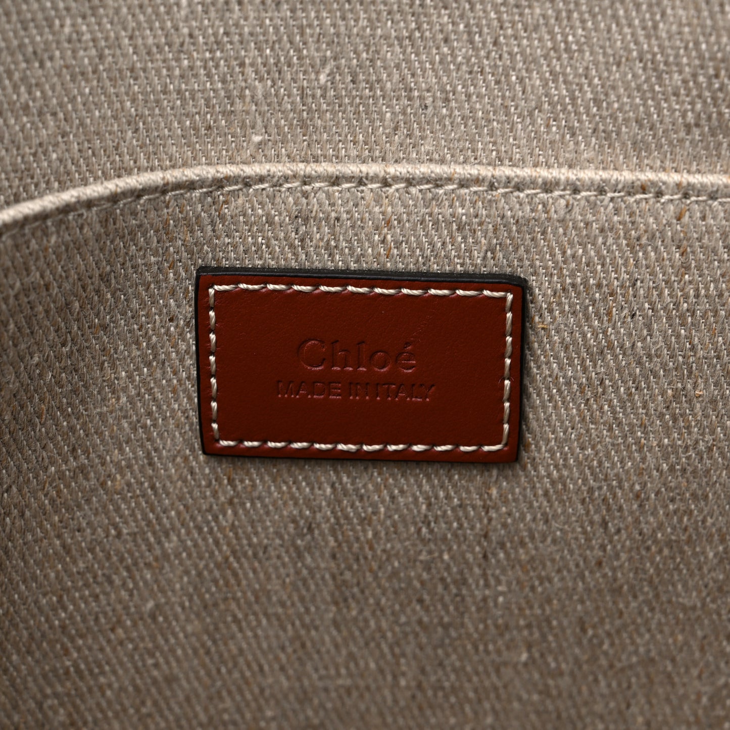 Cotton Calfskin Medium Woody Ribbon Tote White Brown