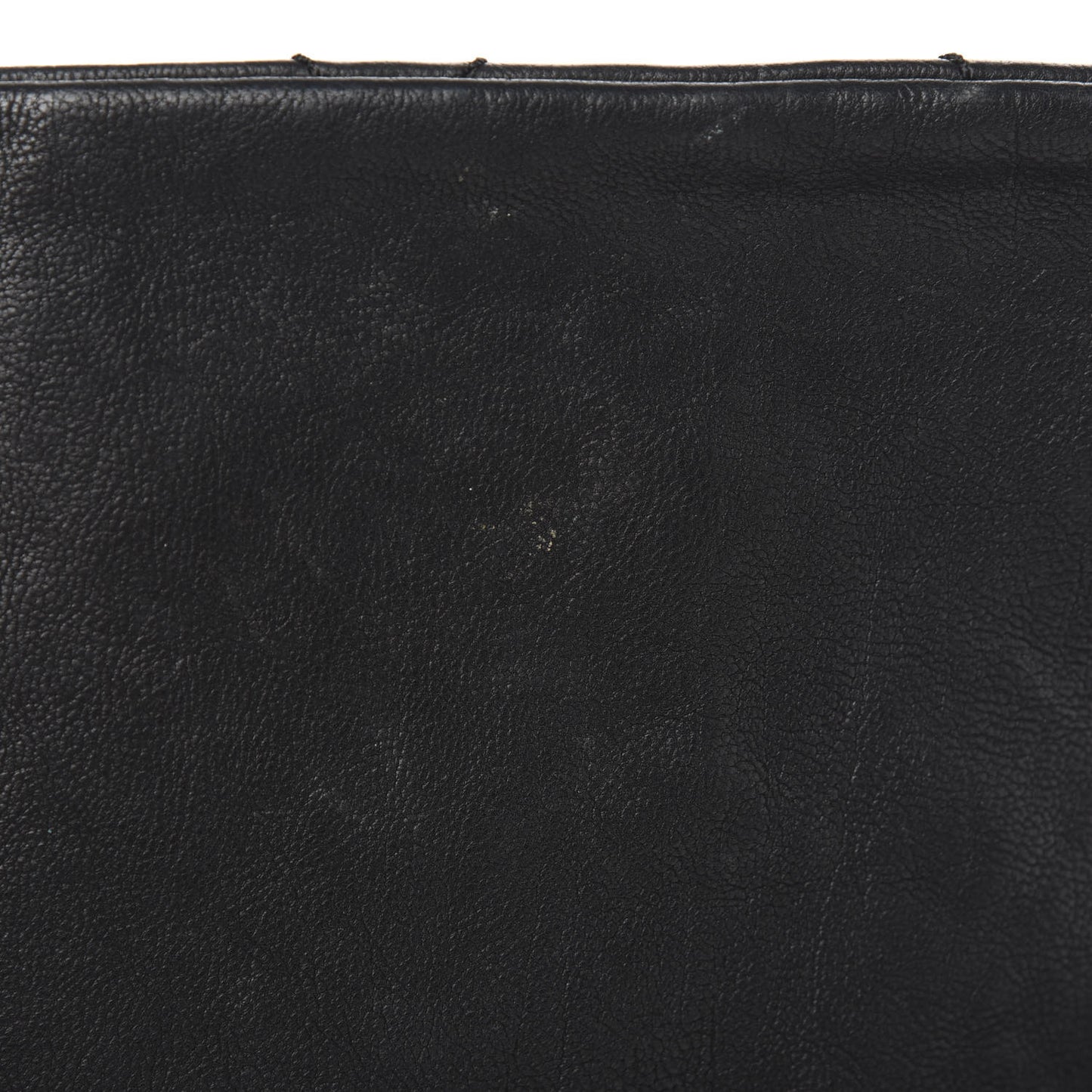 Calfskin Diamond Stitch Accordion Flap Black
