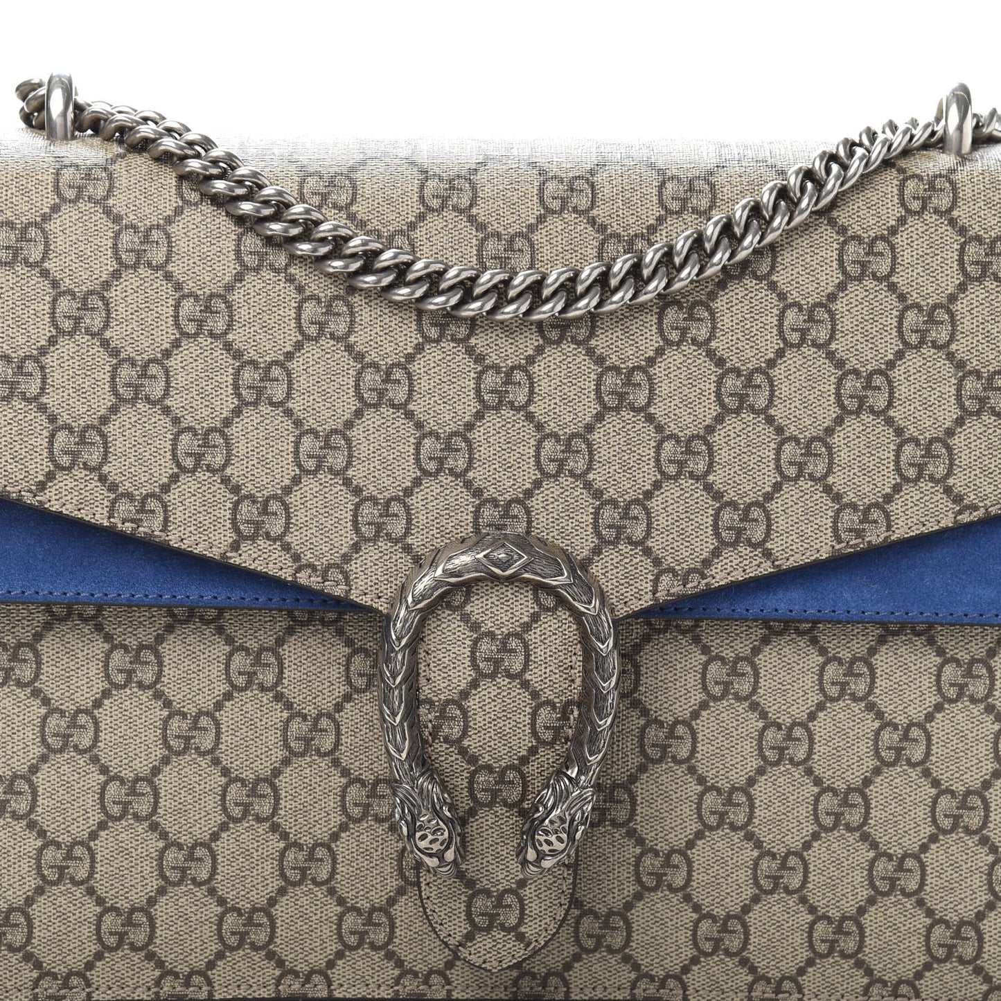 GG Supreme Monogram Medium Dionysus Shoulder Bag Blue