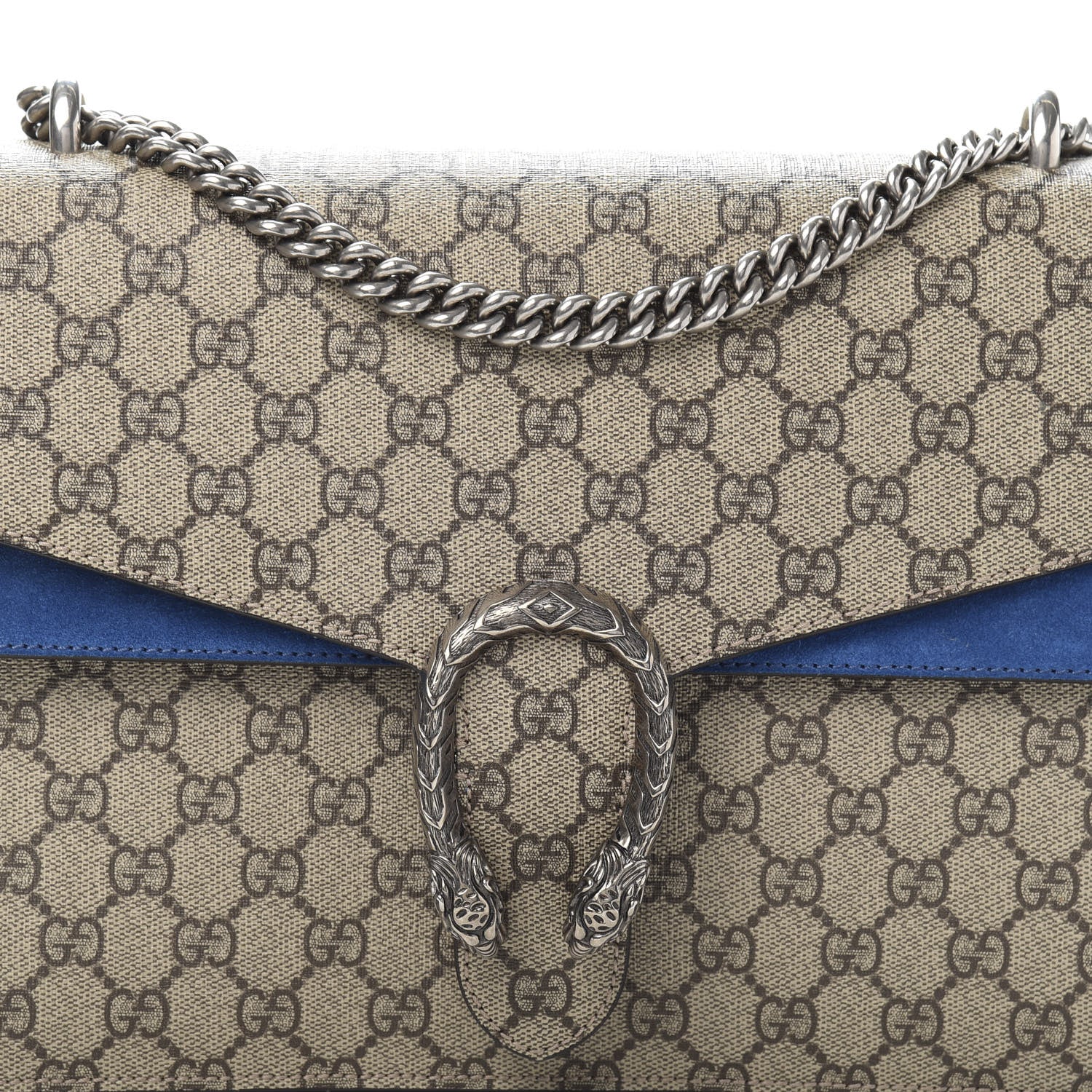 Gucci GG Supreme Monogram Medium Dionysus Shoulder Bag Blue 14 of 14