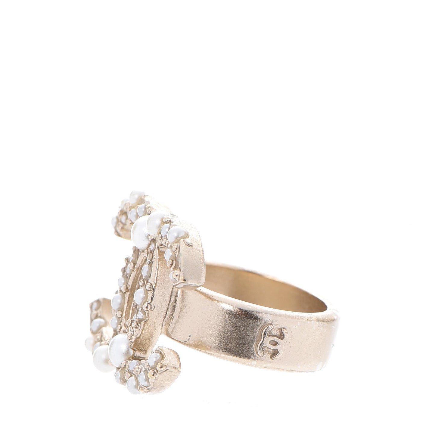 Pearl CC Ring 7 Gold