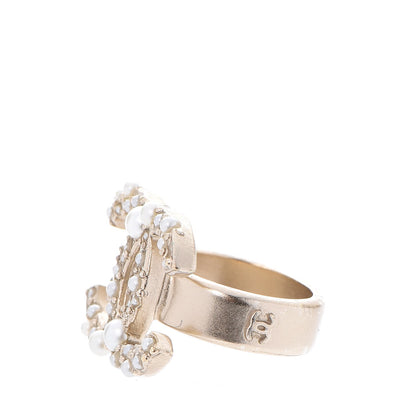 Chanel Pearl CC Ring 7 Gold 3 of 5