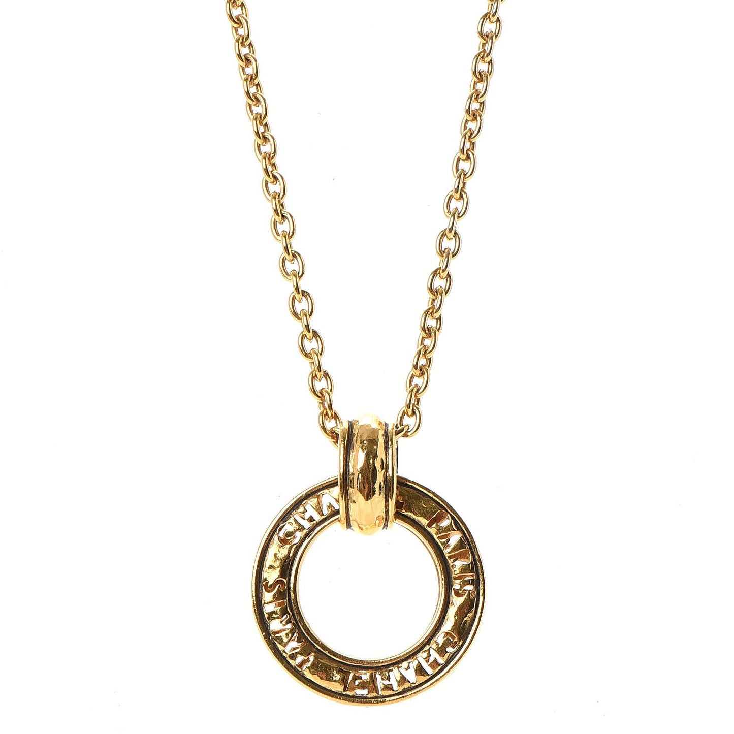 Pendant Long Chain Necklace Gold