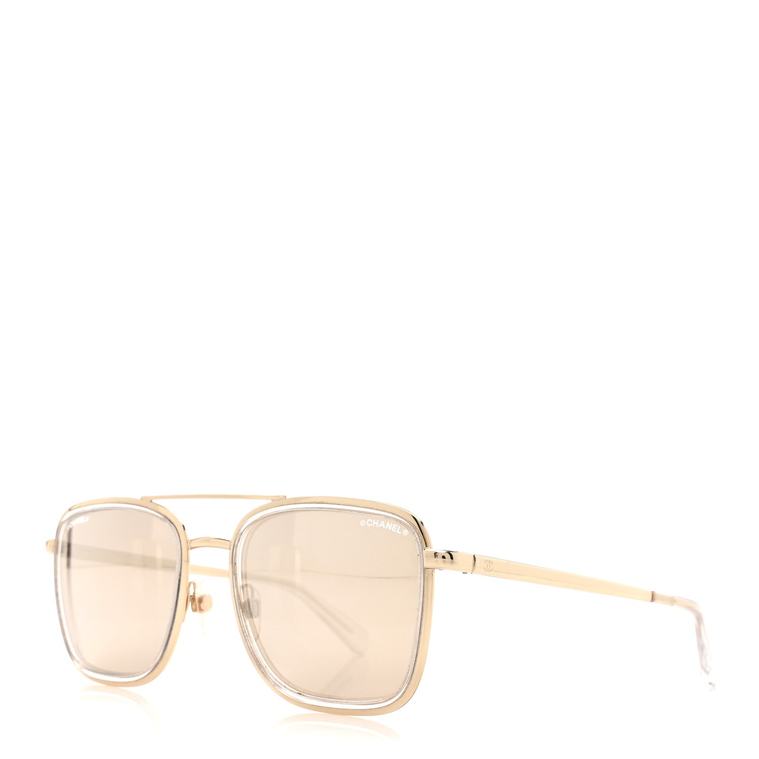 Chanel Metal Pilot Sunglasses 4241 Silver 1 of 8