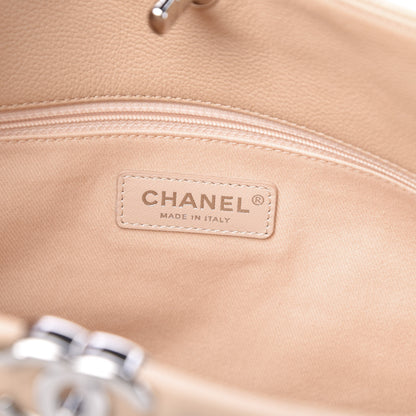Chanel Grained Calfskin Stitched Medium Braided With Style Hobo Beige 5 of 9