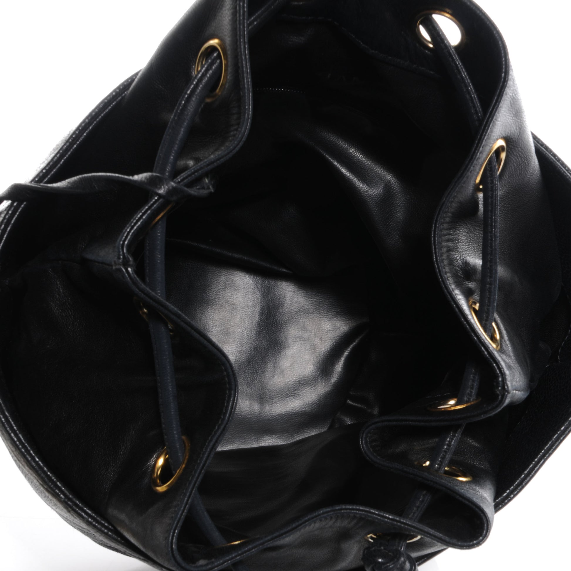 Chanel Caviar Drawstring Bucket Shoulder Bag Black 5 of 10