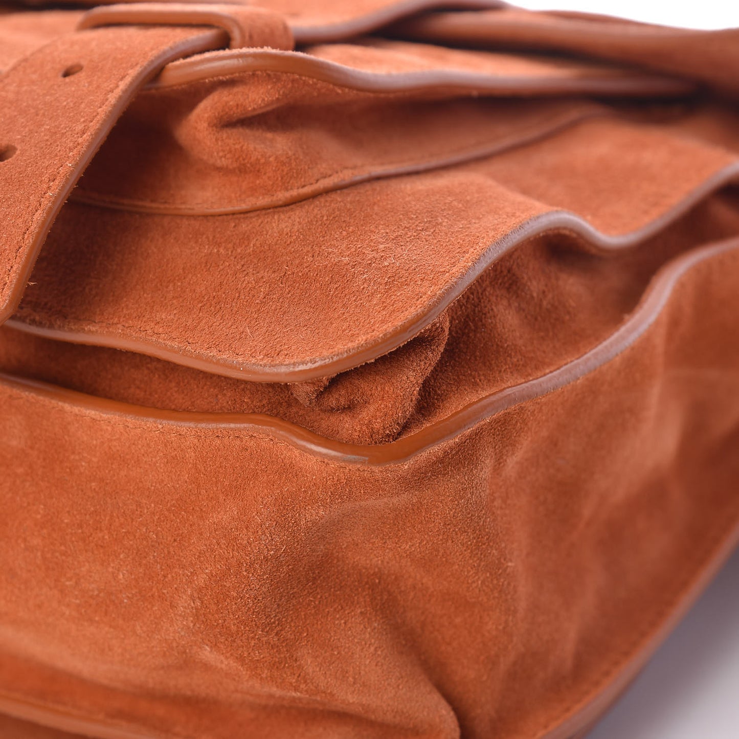 Suede PS1 Medium Satchel Red Clay