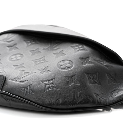 Louis Vuitton Calfskin Monogram Shadow Discovery Bumbag Black 9 of 9