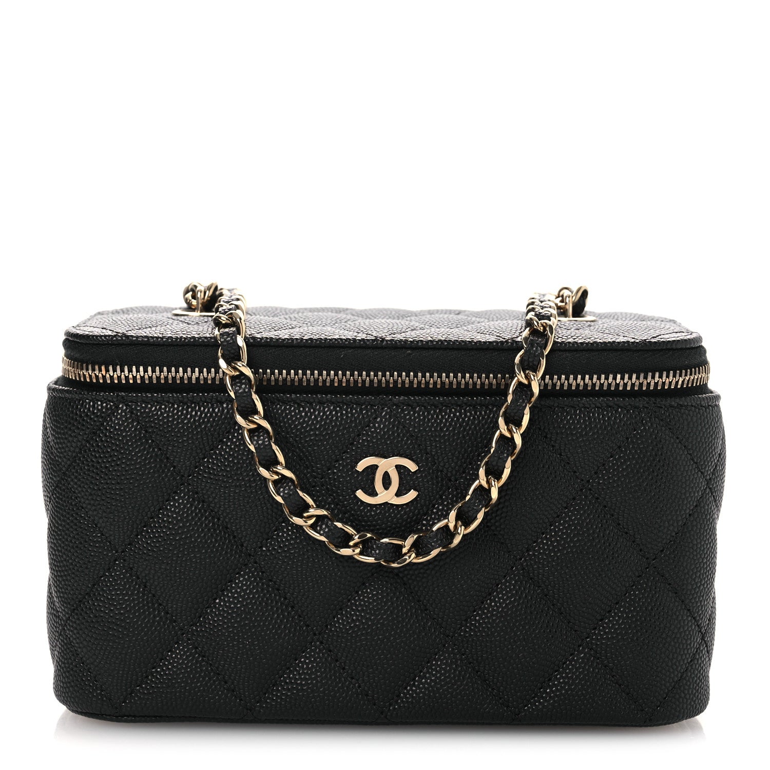 Chanel Caviar Quilted Small Vanity Case With Chain Black 1 of 13