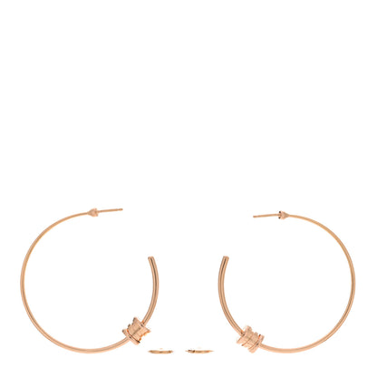 Bulgari 18K Rose Gold Large B.Zero1 Hoop Earrings 3 of 4