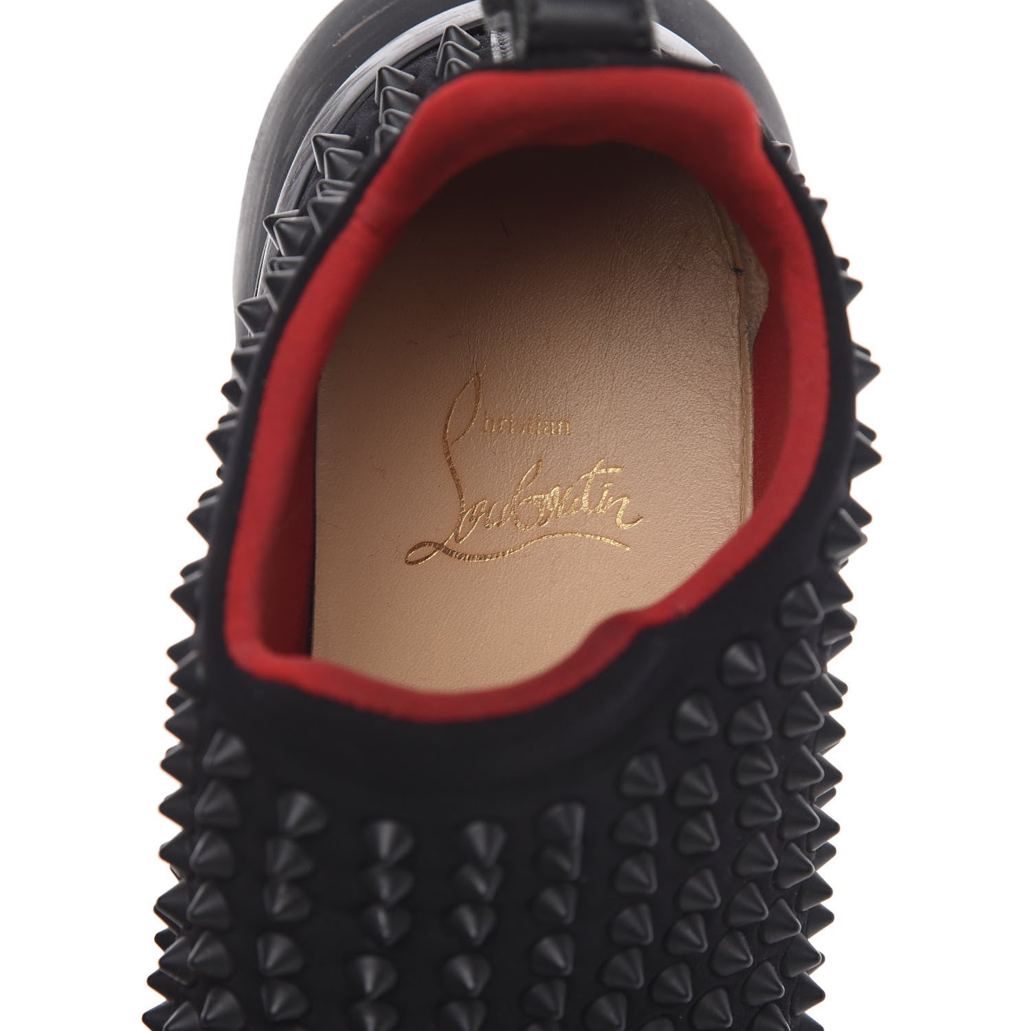 Christian Louboutin Neoprene Spike Sock Donna Flat Sneakers 37 Black 6 of 10