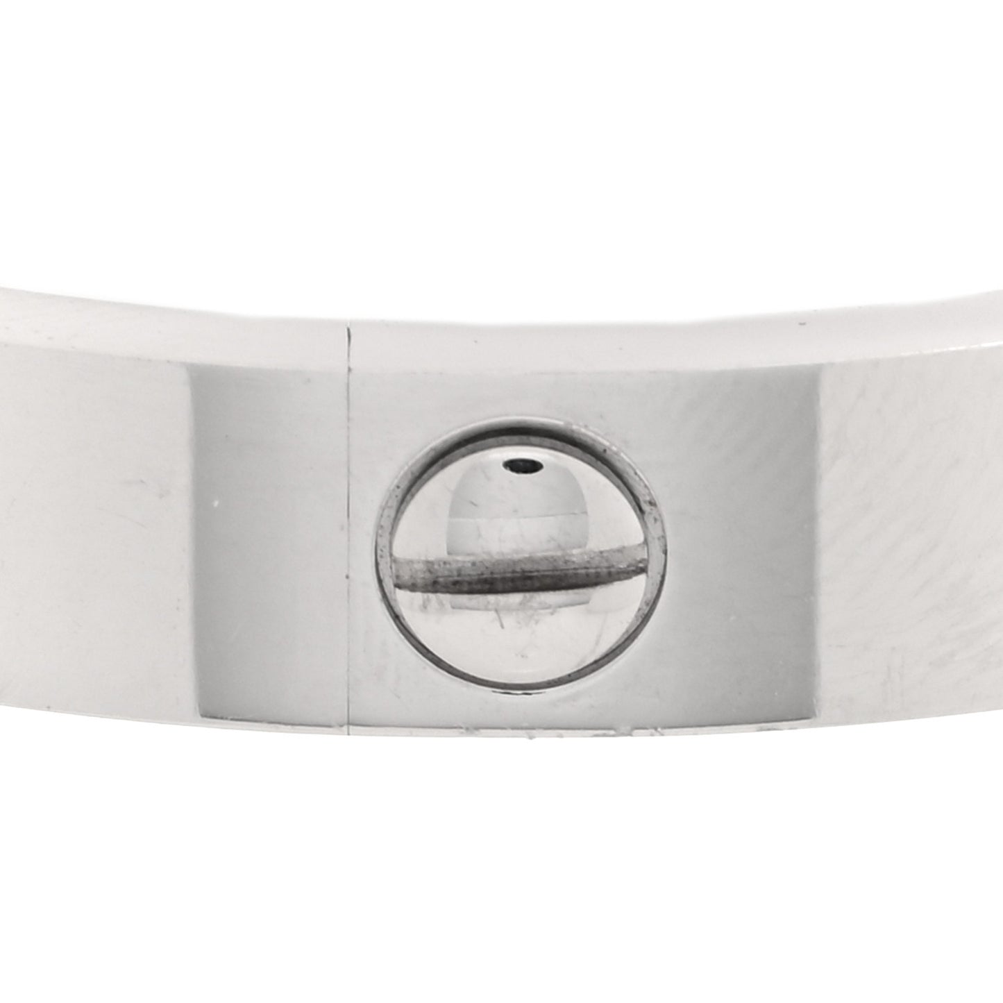 18K White Gold 4 Diamond LOVE Bracelet 17