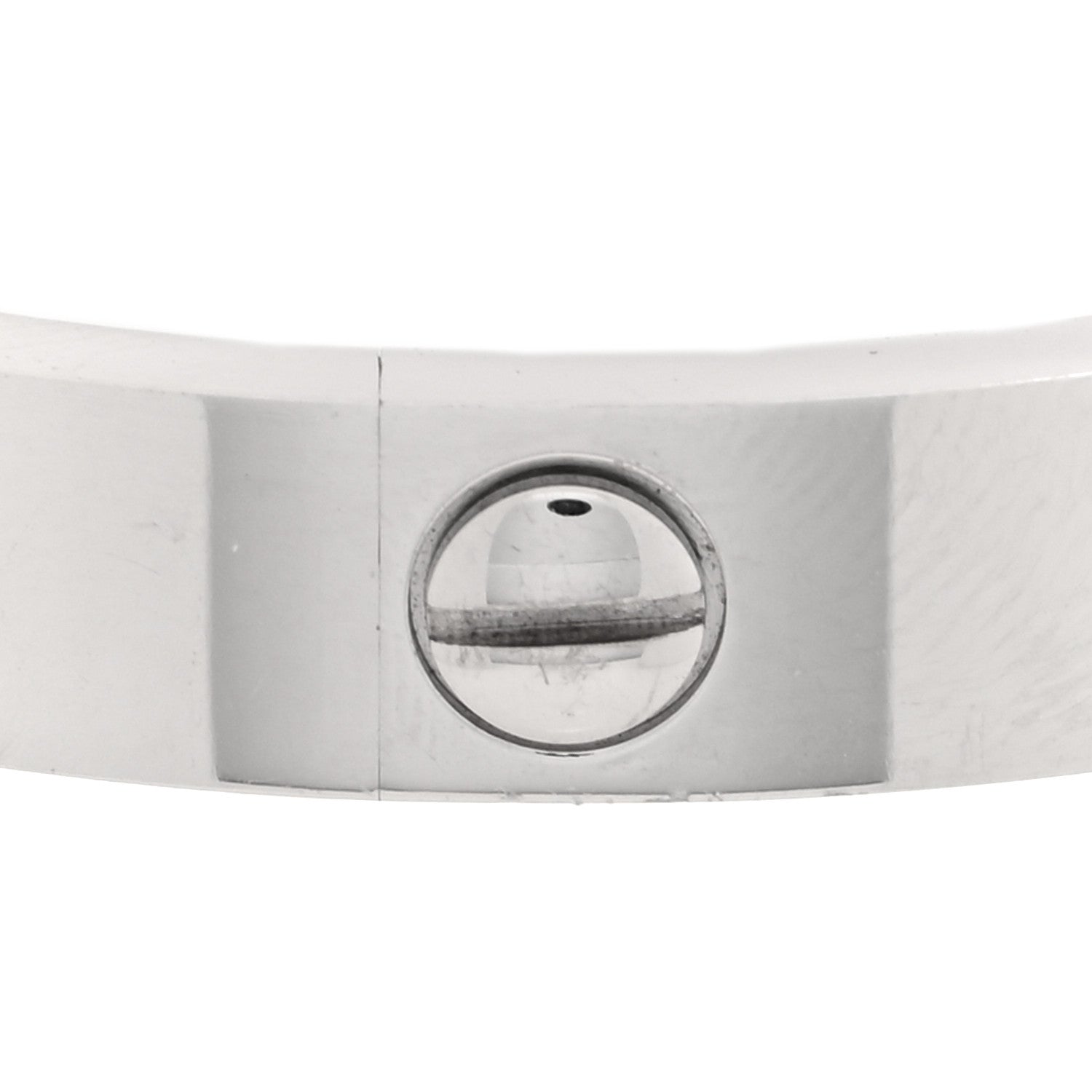 Cartier 18K White Gold 4 Diamond LOVE Bracelet 17 4 of 7