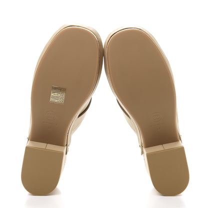 Chanel Calfskin CC Turn Lock Clogs 37 Beige 5 of 8
