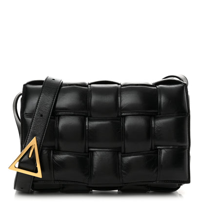 Bottega Veneta Paper Calfskin Maxi Intreccio Padded Cassette Crossbody Black 1 of 12