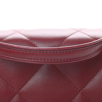 Chanel Lambskin Quilted Easy Carry Flap Burgundy 13 of 14