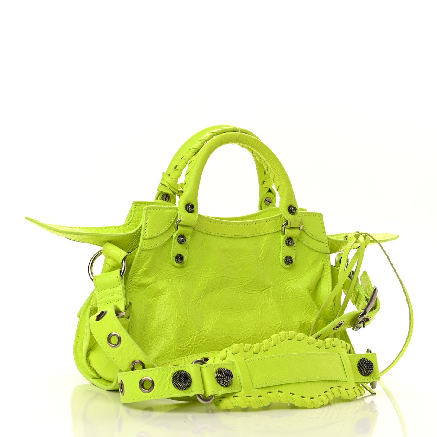 Agneau Arena Neo Cagole Handbag XS Fluo Yellow