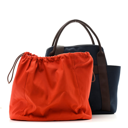 Hermes Canvas The Grooming Bag Bleu Navy Feu 3 of 14