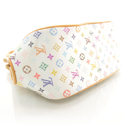 Louis Vuitton Silk Satin Monogram Multicolor Abelia White 3 of 6