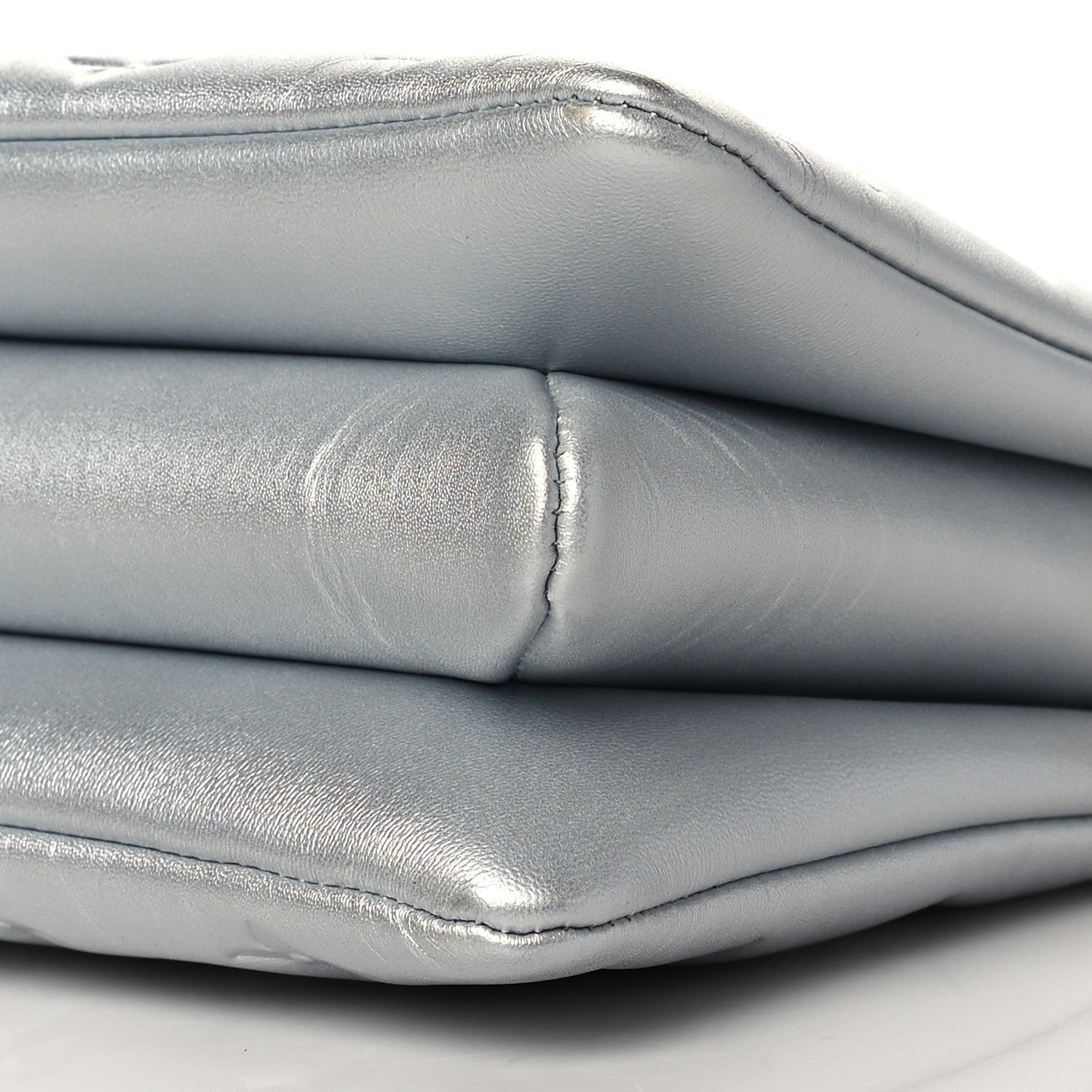 Louis Vuitton Lambskin Embossed Monogram Coussin BB Silver 9 of 9