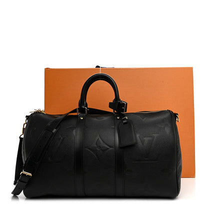 Louis Vuitton Empreinte Monogram Giant Keepall Bandouliere 45 Black 9 of 9