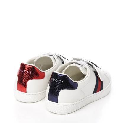 Gucci Calfskin Ayers Crystal Web Womens New Ace Pineapple Sneakers 38 White 4 of 9
