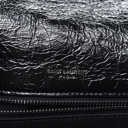 Saint Laurent Crinkled Calfskin Matelasse Monogram Medium Niki Chain Satchel Black 5 of 11
