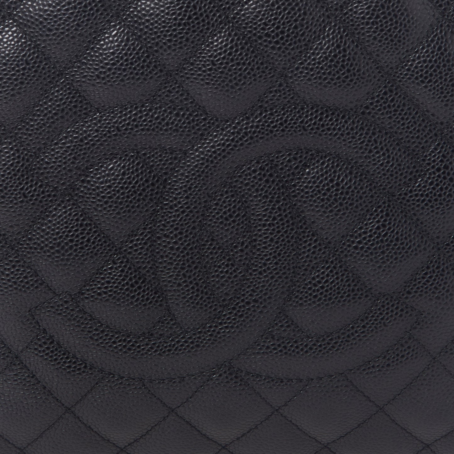 Caviar Quilted Grand Shopping Tote GST Black
