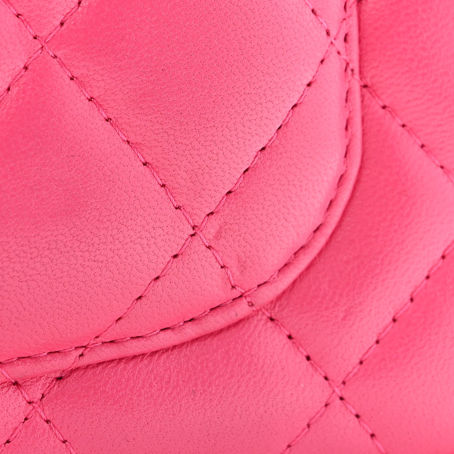Chanel Lambskin Quilted Wallet On Chain WOC Dark Pink 18 of 21