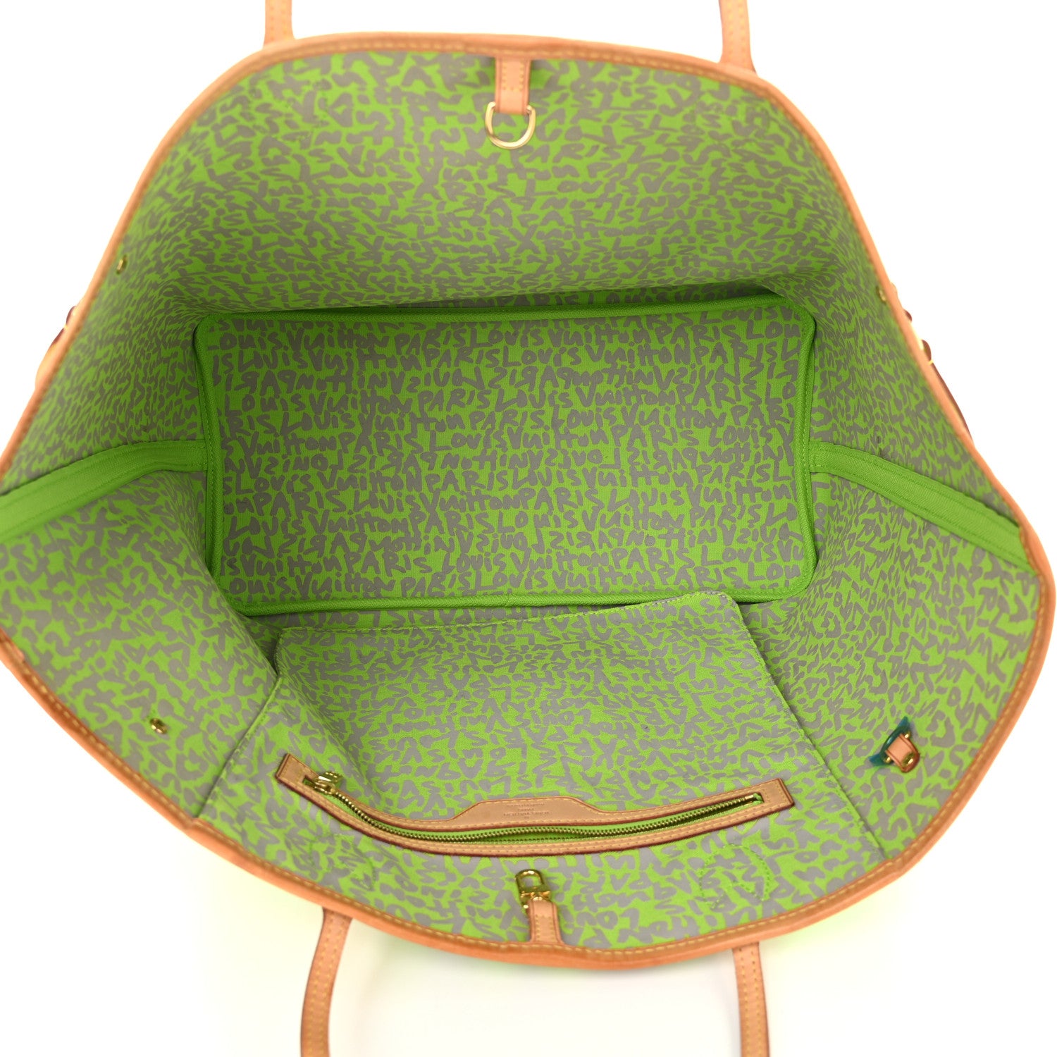 Louis Vuitton Monogram Graffiti Neverfull GM Green 5 of 9