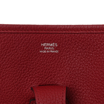 Hermes Taurillon Clemence Evelyne III GM Rouge Grenat 6 of 10