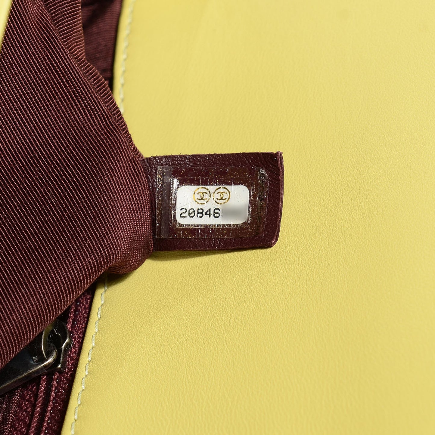 Wrinkled Lambskin Chevron New Medium Boy Flap Yellow