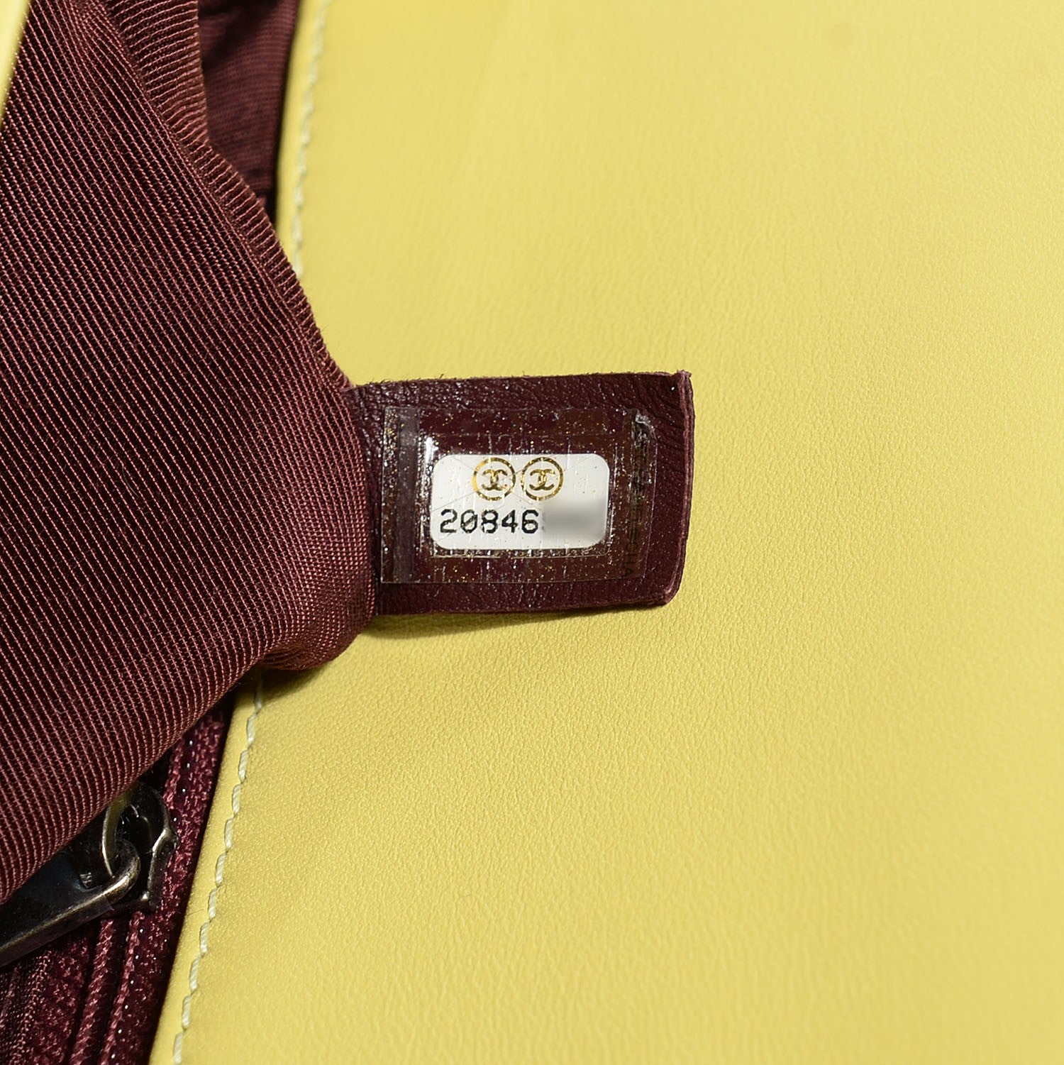 Chanel Wrinkled Lambskin Chevron New Medium Boy Flap Yellow 9 of 10