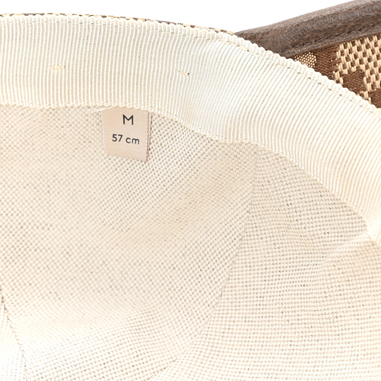 Gucci Monogram Jumbo GG Baseball Hat M 57 Camel Ebony 9 of 9