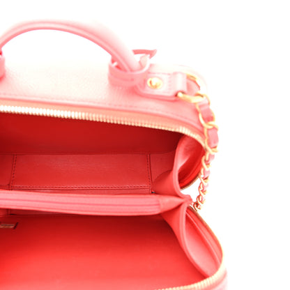 Chanel Caviar Quilted Medium CC Filigree Vanity Case Coral 5 of 10