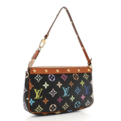 Louis Vuitton Monogram Multicolor Pochette Accessories Black 3 of 13