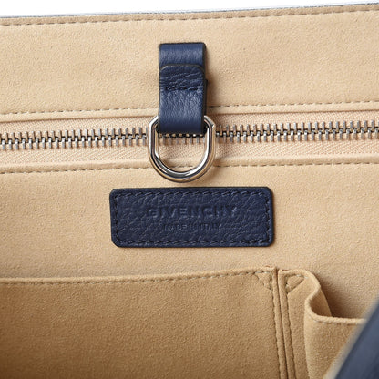 Givenchy Grained Calfskin Medium Shark Lock Satchel Navy 7 of 10